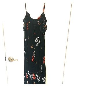 Black dress with flower design